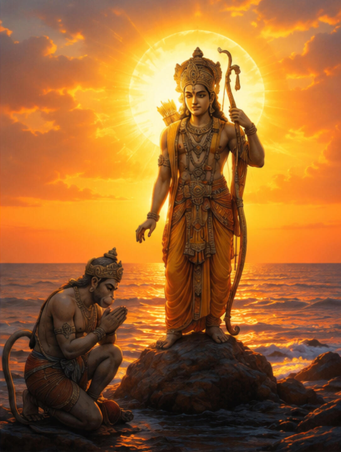 Lord Rama and Hanuman Devotion